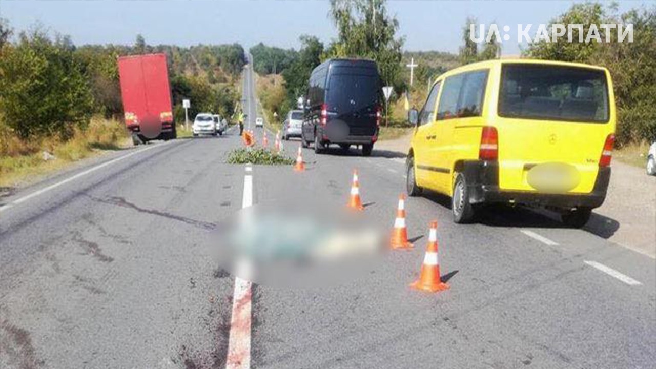 На Снятинщині водій вантажівки насмерть збив пішохода